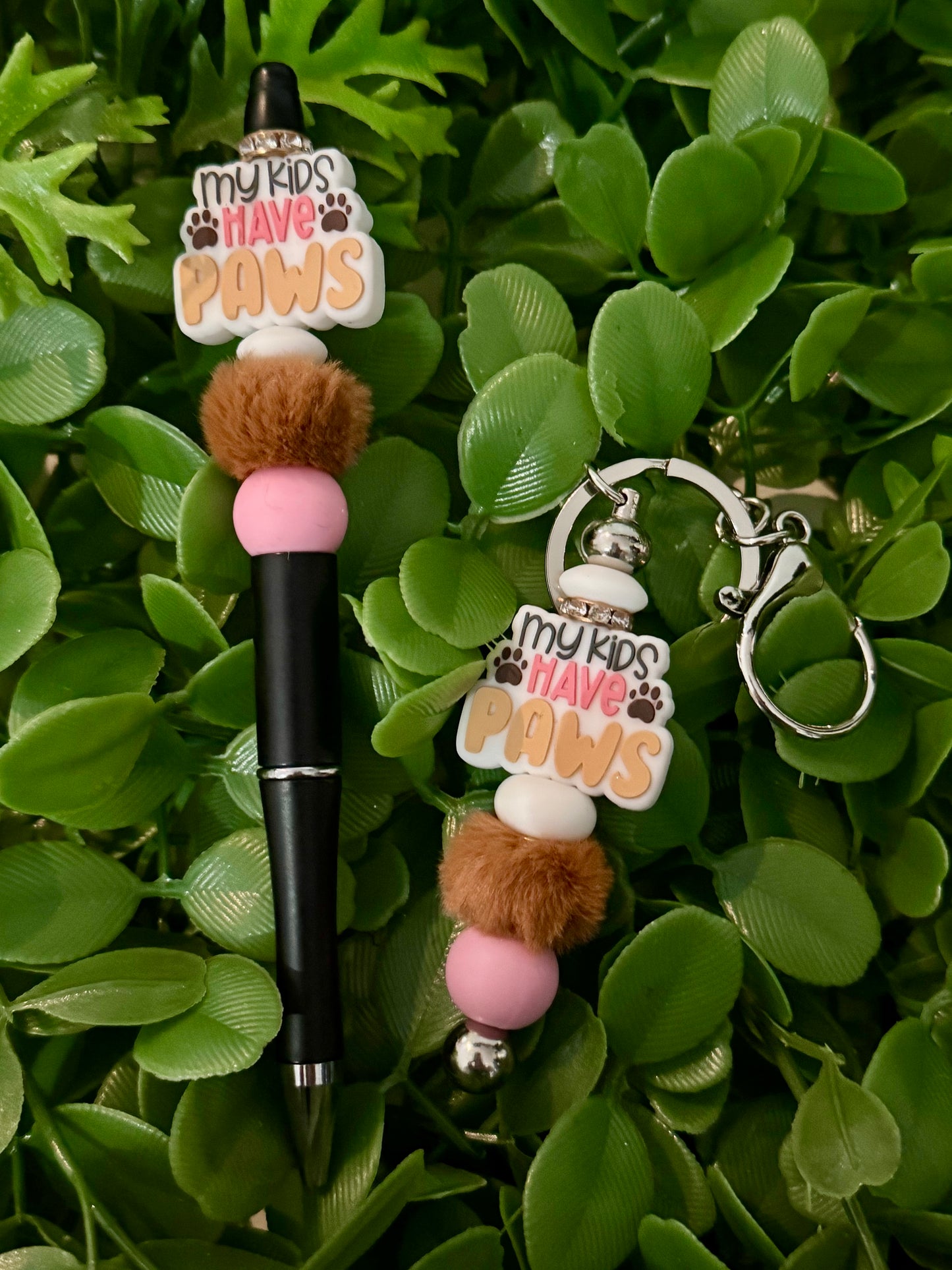 My kids have paws Keyring and Pen