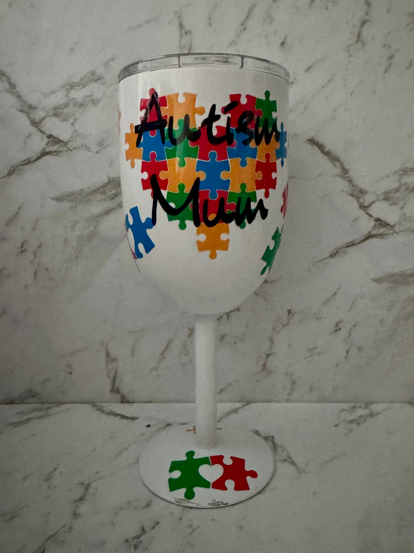 Autism Mum Wine Tumbler