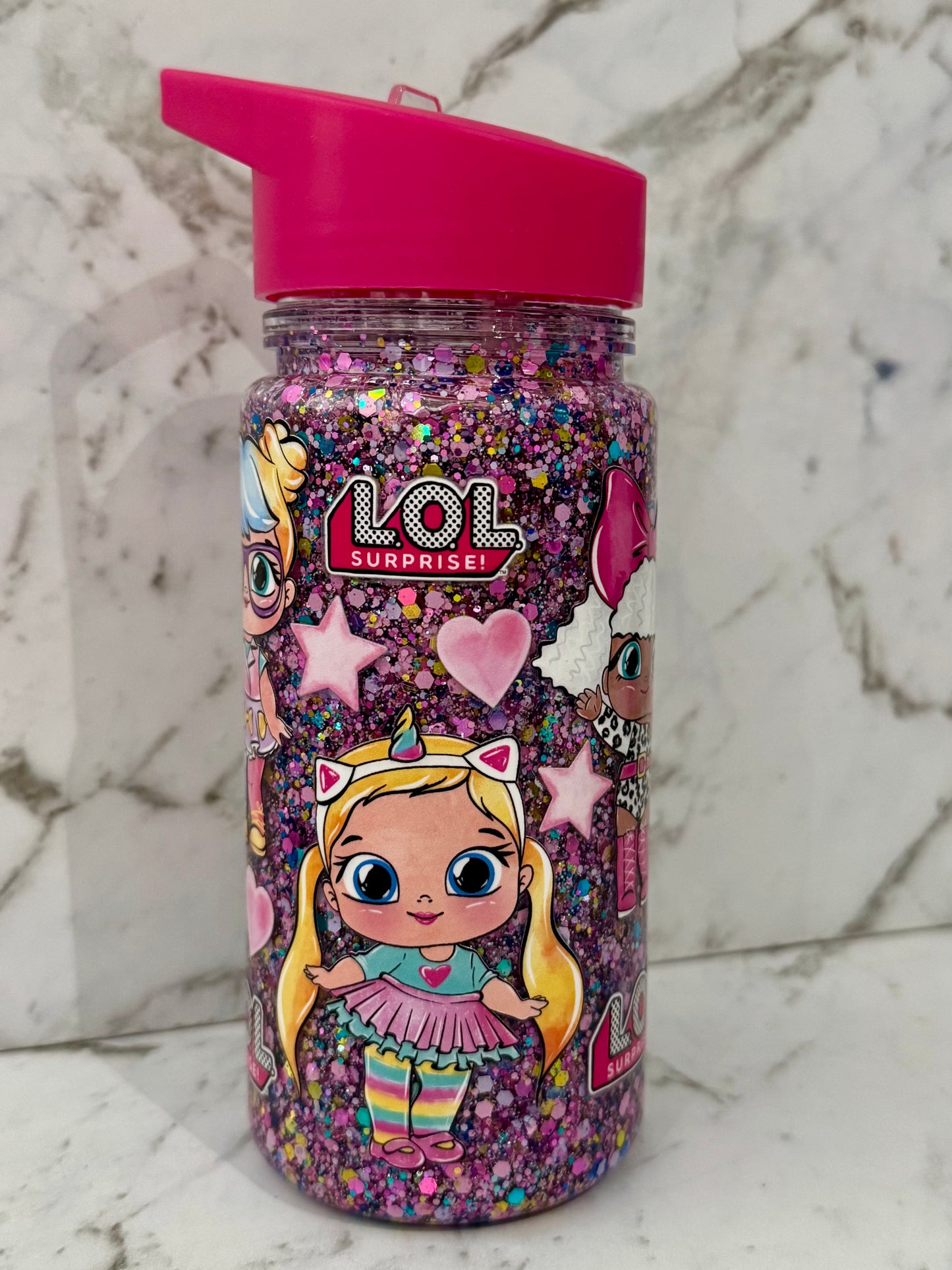 LOL Doll Snow Globe Drink Bottle