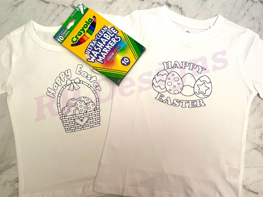 Easter Colouring in Shirts