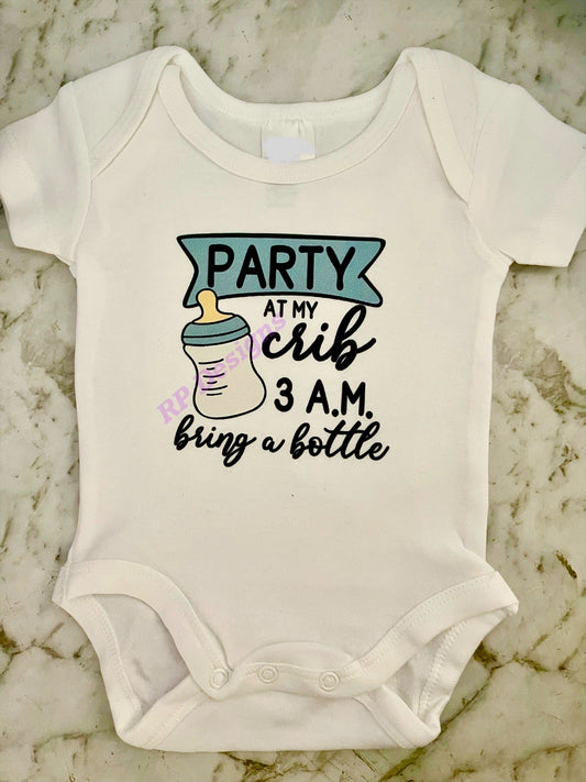 Baby Party in Crib Onesie