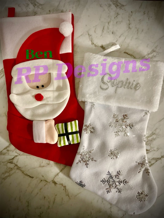 Santa and Snowflake Stockings