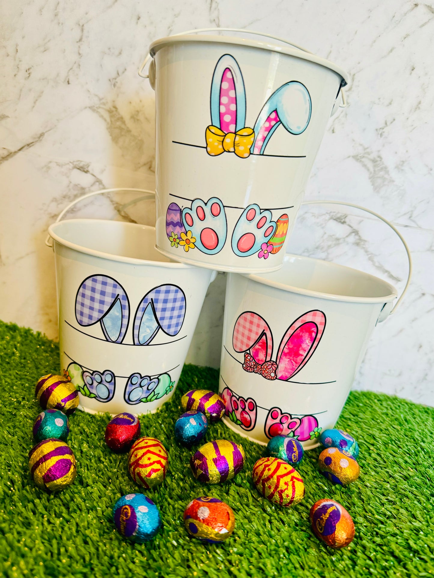 Personalised Easter Coloured Buckets