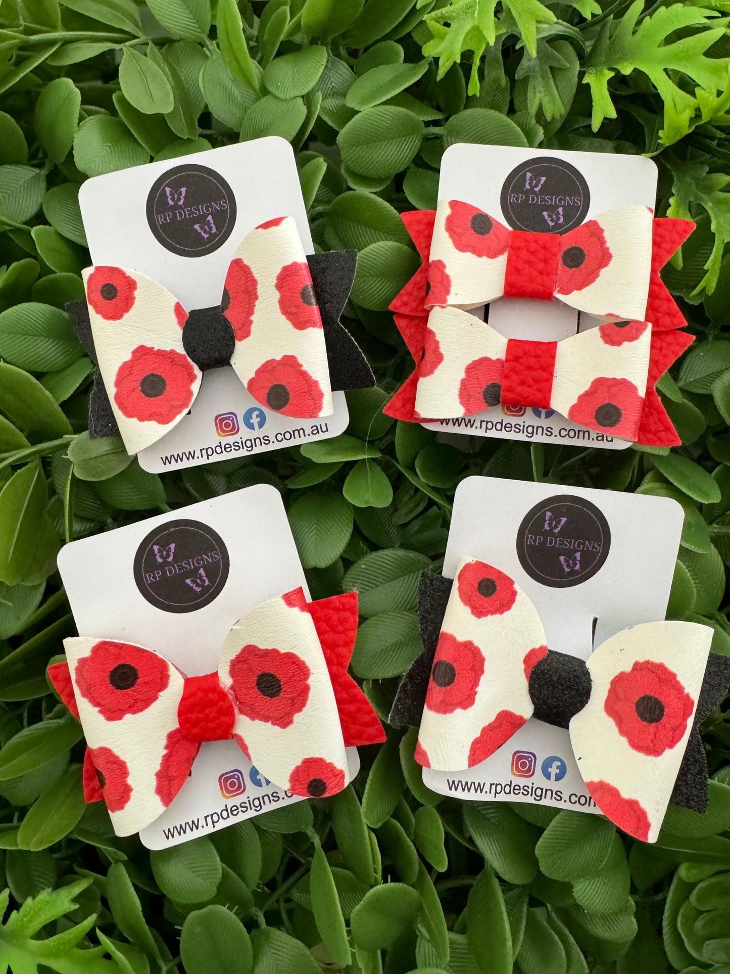 Poppy Bows for Anzac Day