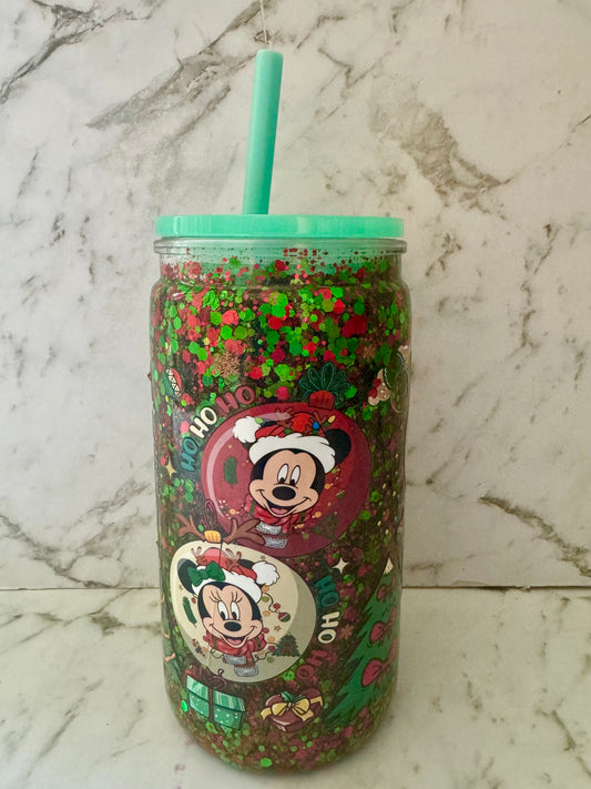 Mouse print Christmas Tumbler