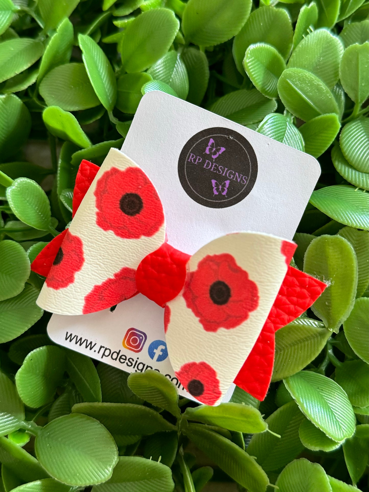 Red Poppy Bow