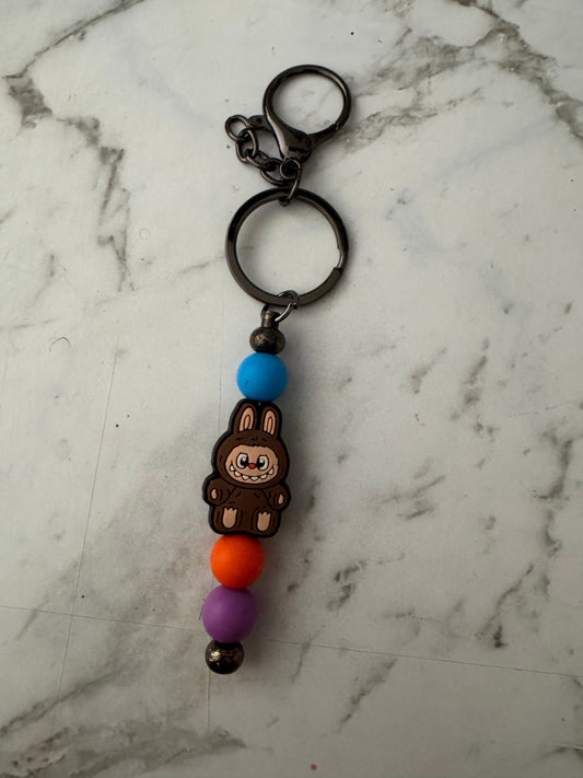 Labubu Insp. Keyring Brown