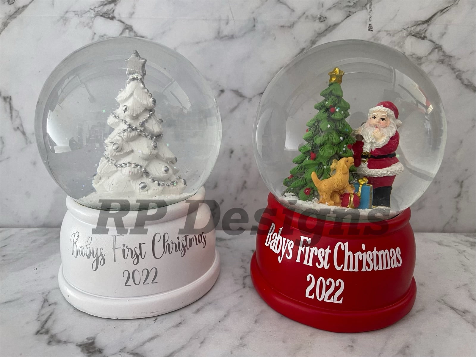 Personalised baby's first christmas snow sale globe