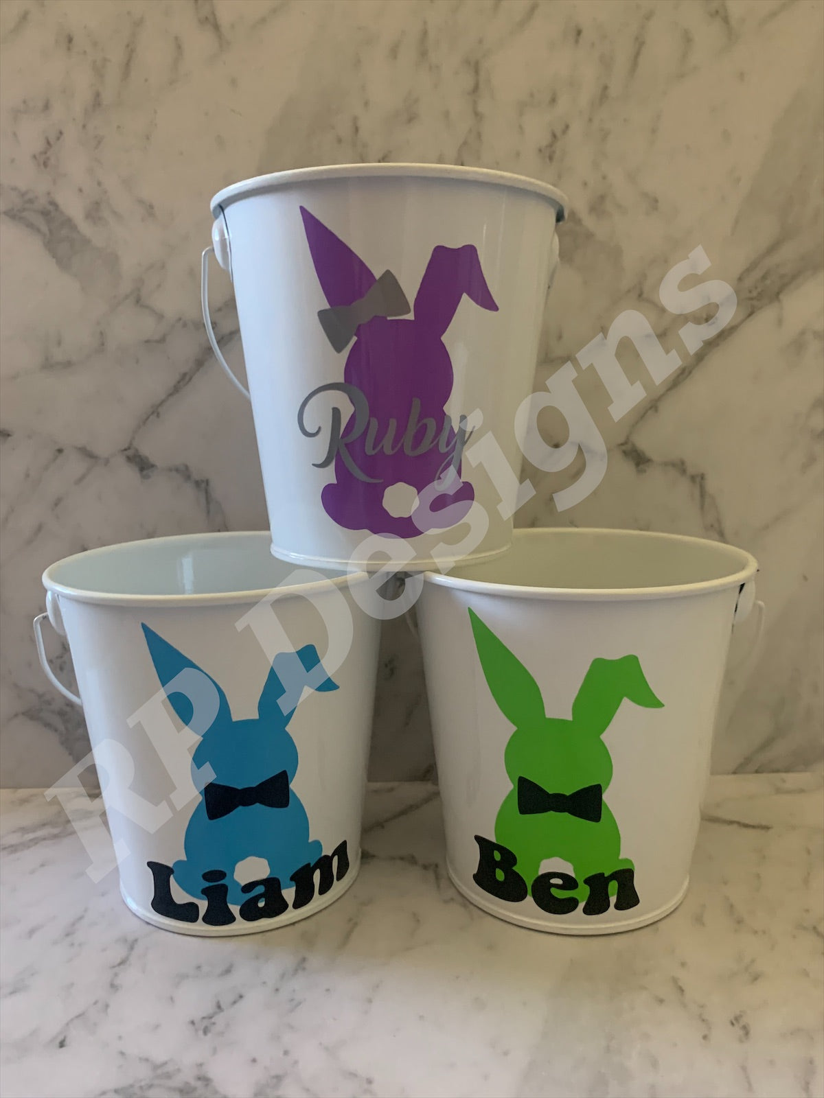 Personalised Metal Easter Bucket