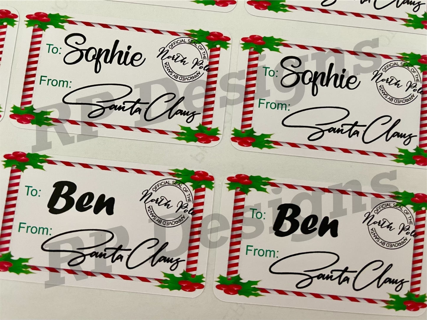 Santa Sticker Labels