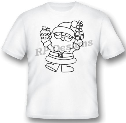 Christmas Colouring In T-Shirts