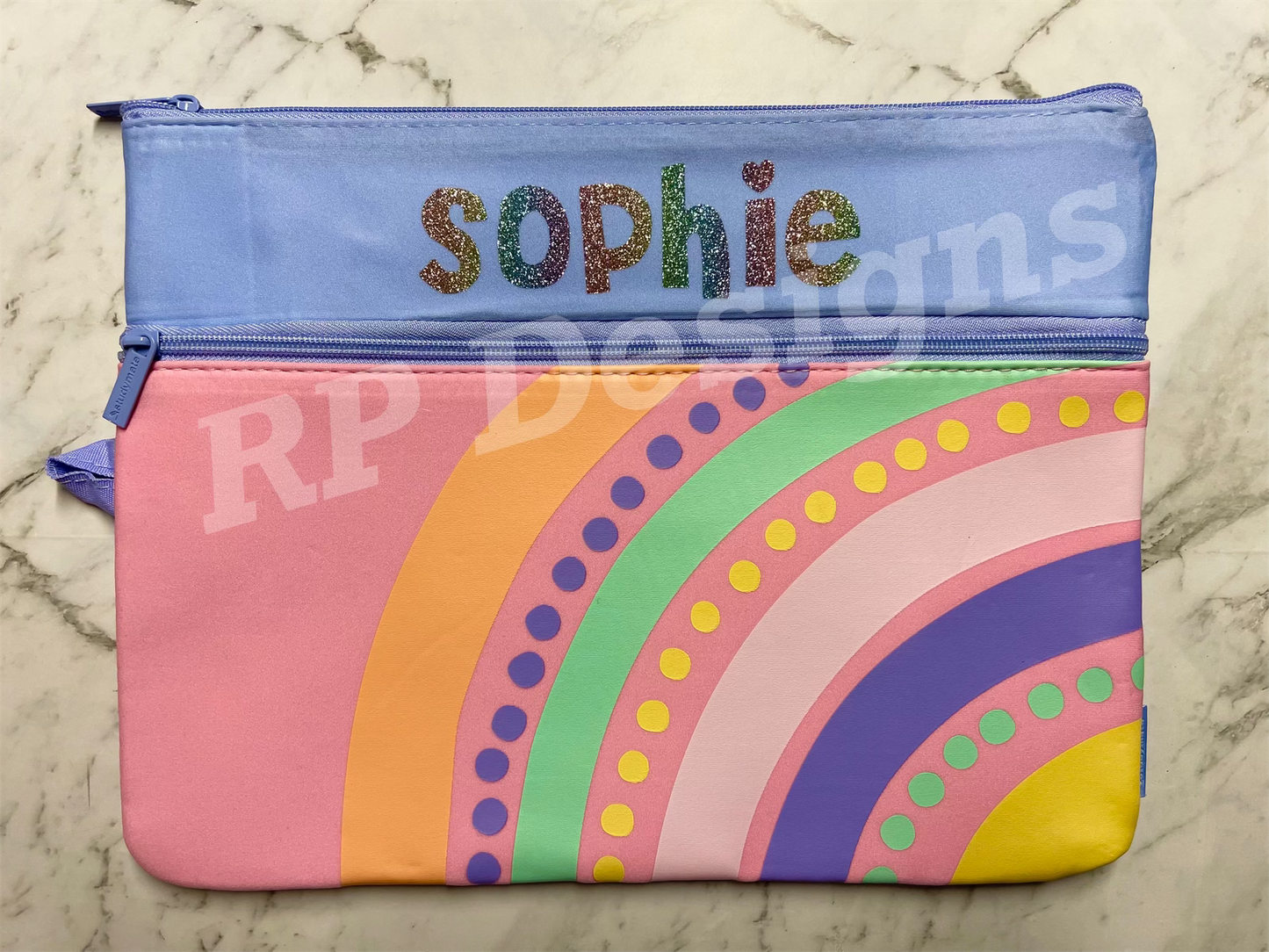 Large 2 Zip Pencil Case