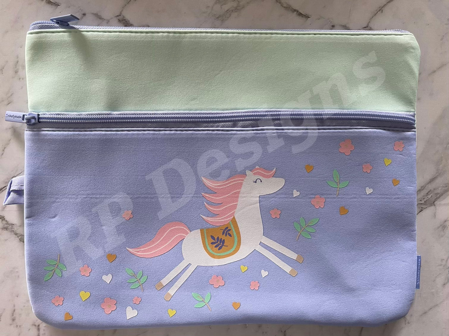 Large 2 Zip Pencil Case