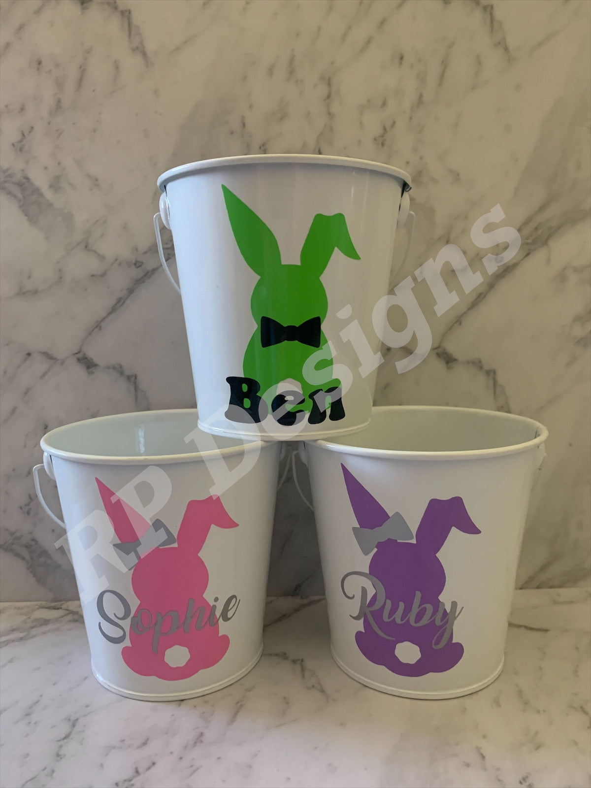 Personalised Metal Easter Bucket