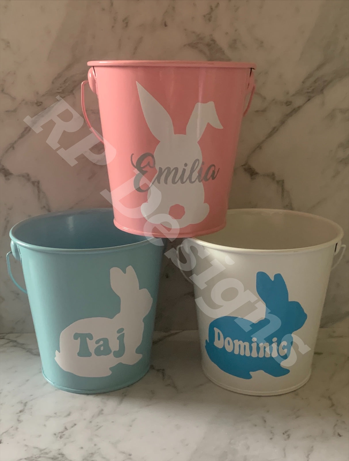 Personalised Metal Easter Bucket