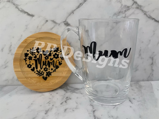 Glass hot mug set